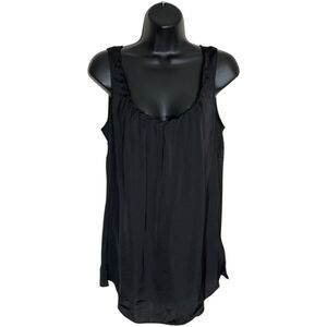 NWT Tahari Tank Top Womens Small Sleeveless Black Scoop Neck Minimalist Capsule
